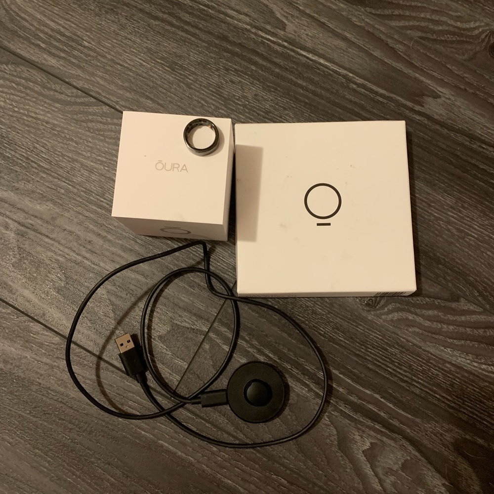 EUC Oura Heritage Black Ring size 10